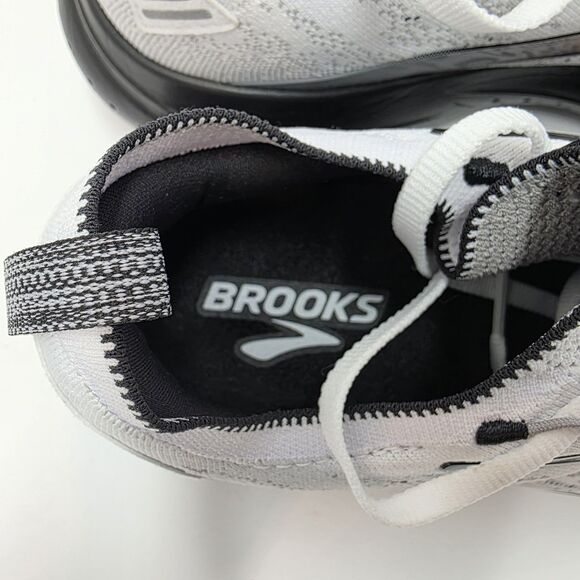 Brooks Men\'s Glycerin 21 Stealth Fit Lace Up Shoes Wht/Gry/Blk 11.5